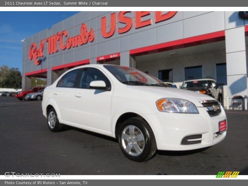 Summit White / Charcoal 2011 Chevrolet Aveo LT Sedan