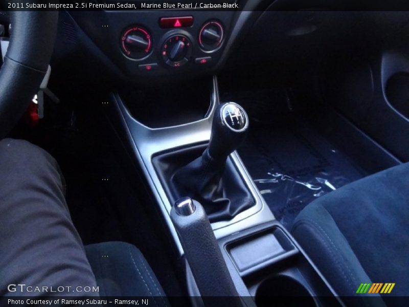 Marine Blue Pearl / Carbon Black 2011 Subaru Impreza 2.5i Premium Sedan