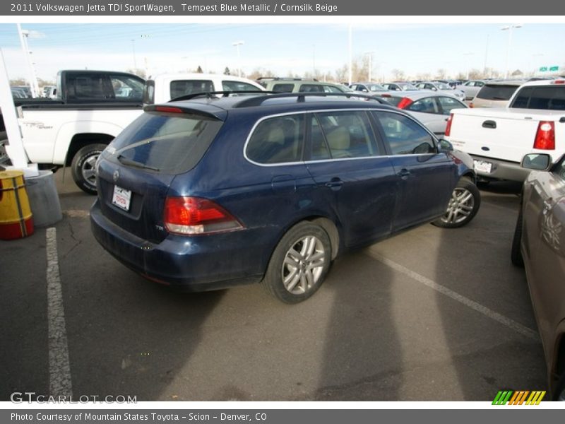 Tempest Blue Metallic / Cornsilk Beige 2011 Volkswagen Jetta TDI SportWagen