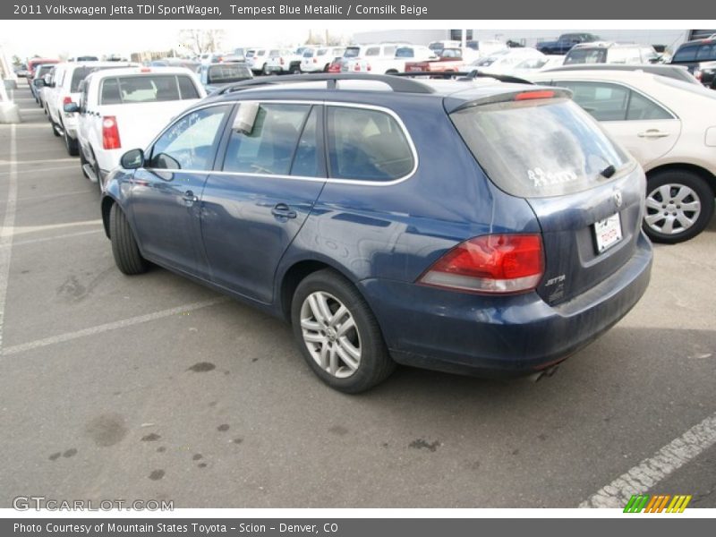 Tempest Blue Metallic / Cornsilk Beige 2011 Volkswagen Jetta TDI SportWagen