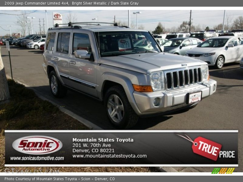 Bright Silver Metallic / Dark Slate Gray 2009 Jeep Commander Limited 4x4