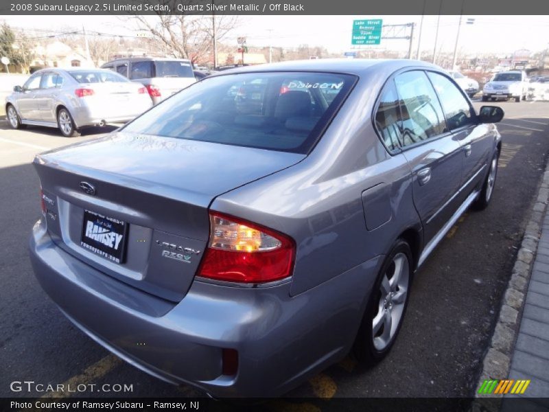 Quartz Silver Metallic / Off Black 2008 Subaru Legacy 2.5i Limited Sedan