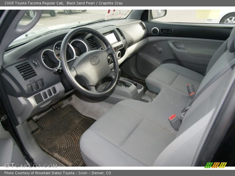  2008 Tacoma Regular Cab Graphite Gray Interior
