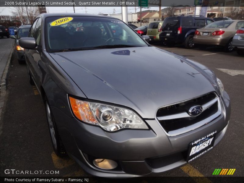 Quartz Silver Metallic / Off Black 2008 Subaru Legacy 2.5i Limited Sedan