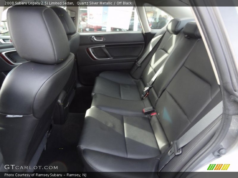 Rear Seat of 2008 Legacy 2.5i Limited Sedan