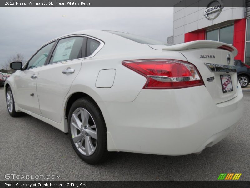 Pearl White / Beige 2013 Nissan Altima 2.5 SL