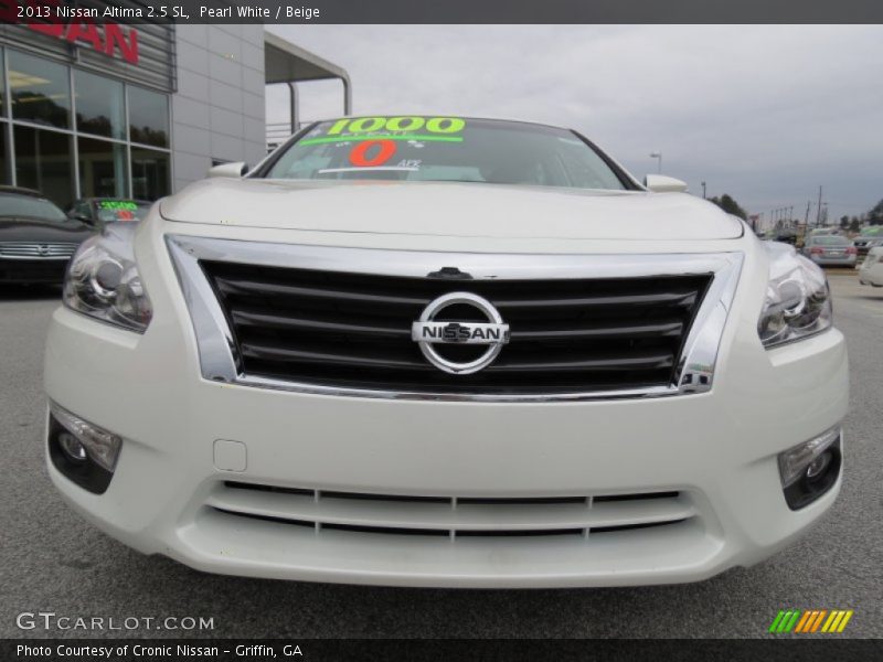 Pearl White / Beige 2013 Nissan Altima 2.5 SL