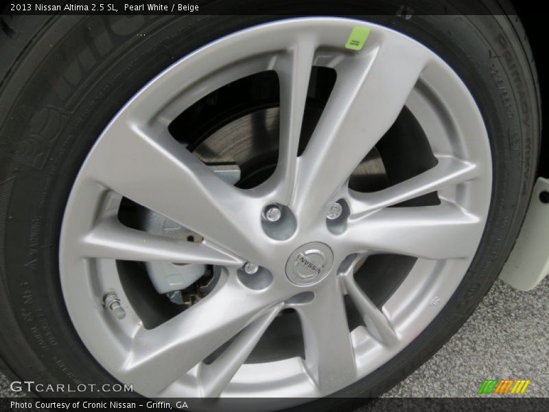 Pearl White / Beige 2013 Nissan Altima 2.5 SL
