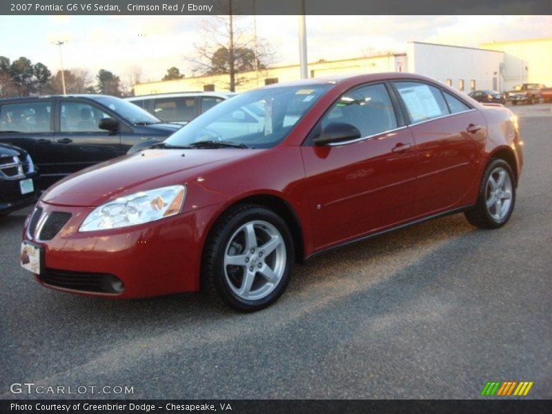 Crimson Red / Ebony 2007 Pontiac G6 V6 Sedan