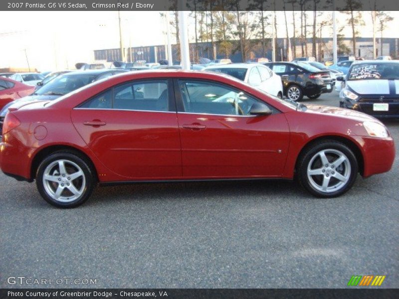 Crimson Red / Ebony 2007 Pontiac G6 V6 Sedan