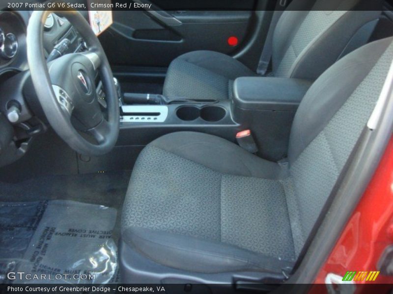 Crimson Red / Ebony 2007 Pontiac G6 V6 Sedan