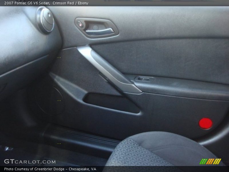 Crimson Red / Ebony 2007 Pontiac G6 V6 Sedan