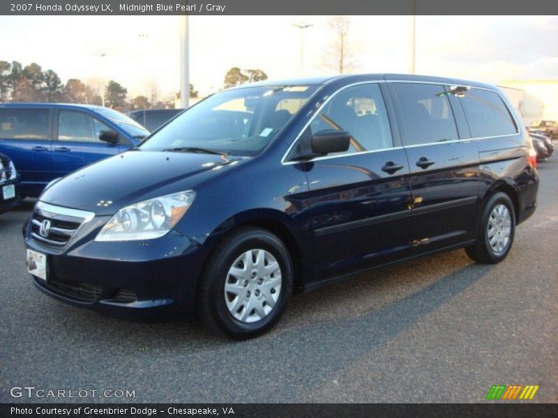 Midnight Blue Pearl / Gray 2007 Honda Odyssey LX