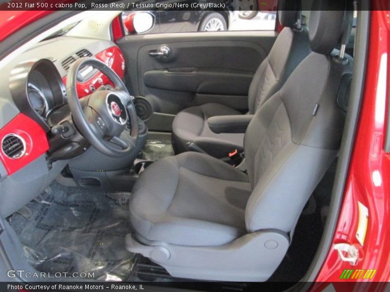 Front Seat of 2012 500 c cabrio Pop