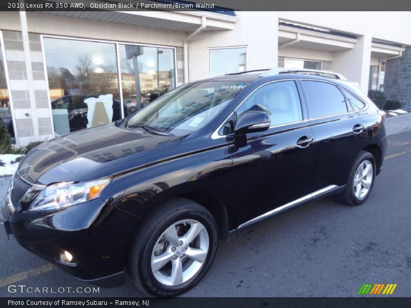 Obsidian Black / Parchment/Brown Walnut 2010 Lexus RX 350 AWD