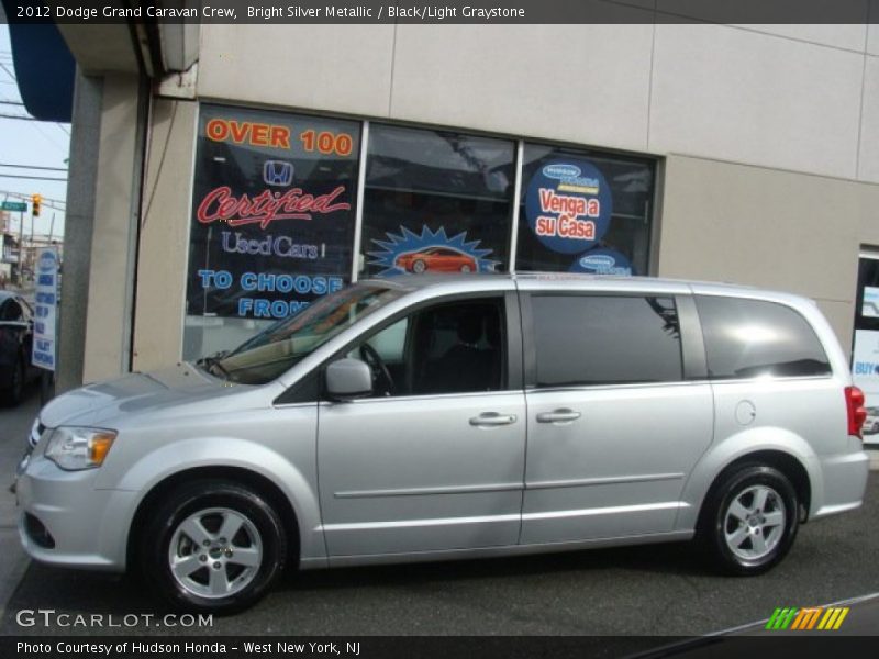 Bright Silver Metallic / Black/Light Graystone 2012 Dodge Grand Caravan Crew
