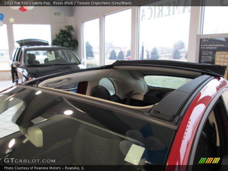 Rosso (Red) / Tessuto Grigio/Nero (Grey/Black) 2012 Fiat 500 c cabrio Pop