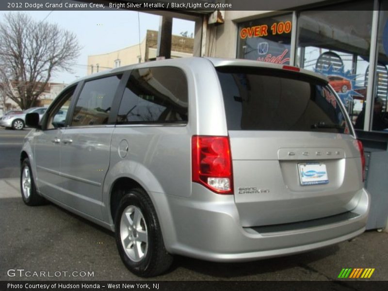 Bright Silver Metallic / Black/Light Graystone 2012 Dodge Grand Caravan Crew