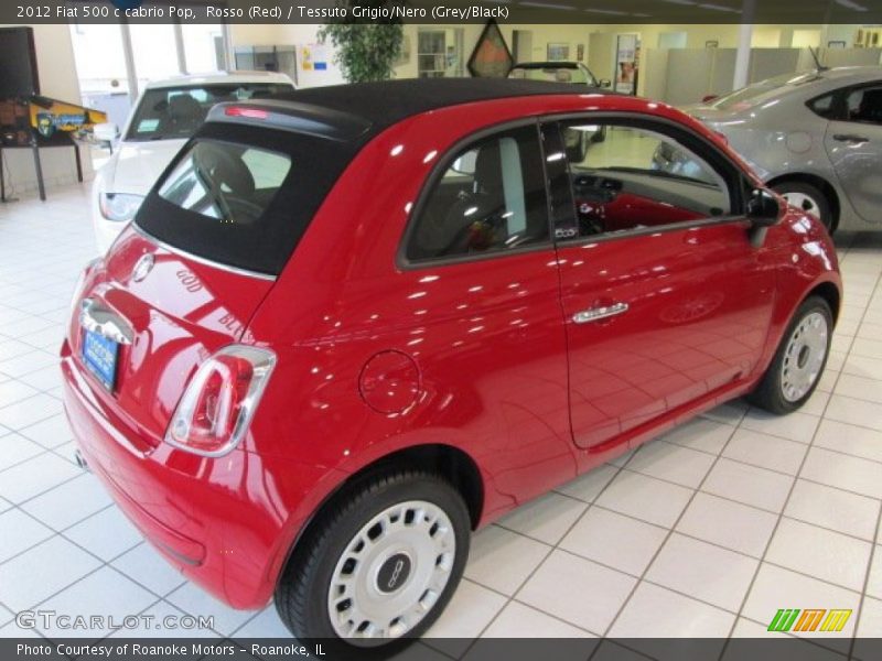 Rosso (Red) / Tessuto Grigio/Nero (Grey/Black) 2012 Fiat 500 c cabrio Pop