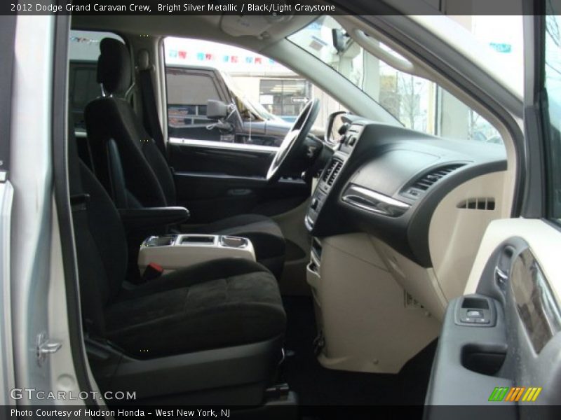 Bright Silver Metallic / Black/Light Graystone 2012 Dodge Grand Caravan Crew