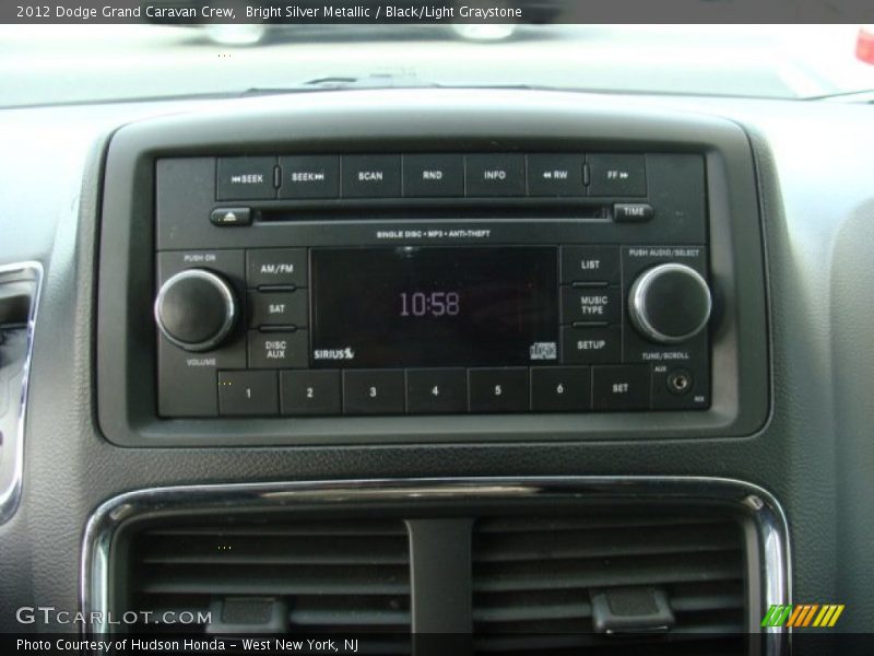 Bright Silver Metallic / Black/Light Graystone 2012 Dodge Grand Caravan Crew