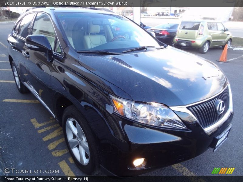 Obsidian Black / Parchment/Brown Walnut 2010 Lexus RX 350 AWD