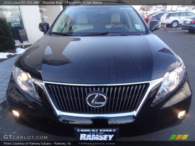 Obsidian Black / Parchment/Brown Walnut 2010 Lexus RX 350 AWD