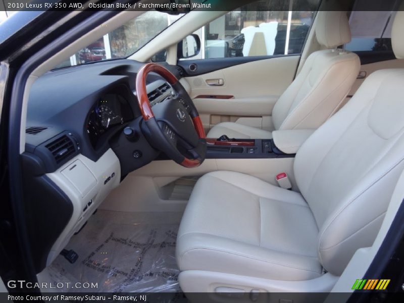 Obsidian Black / Parchment/Brown Walnut 2010 Lexus RX 350 AWD
