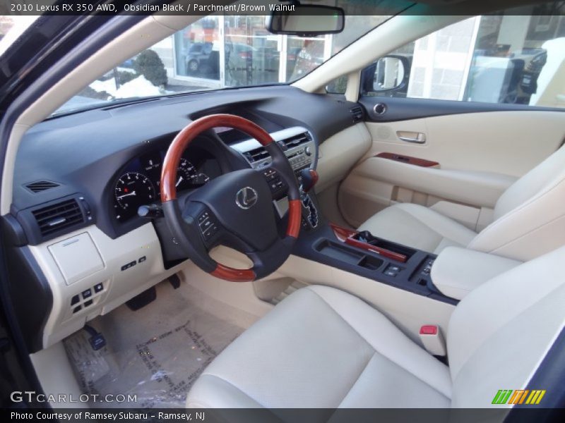 Obsidian Black / Parchment/Brown Walnut 2010 Lexus RX 350 AWD