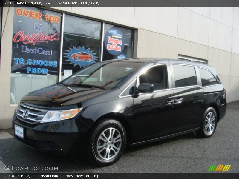 Crystal Black Pearl / Gray 2011 Honda Odyssey EX-L