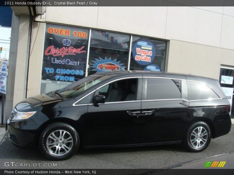 Crystal Black Pearl / Gray 2011 Honda Odyssey EX-L