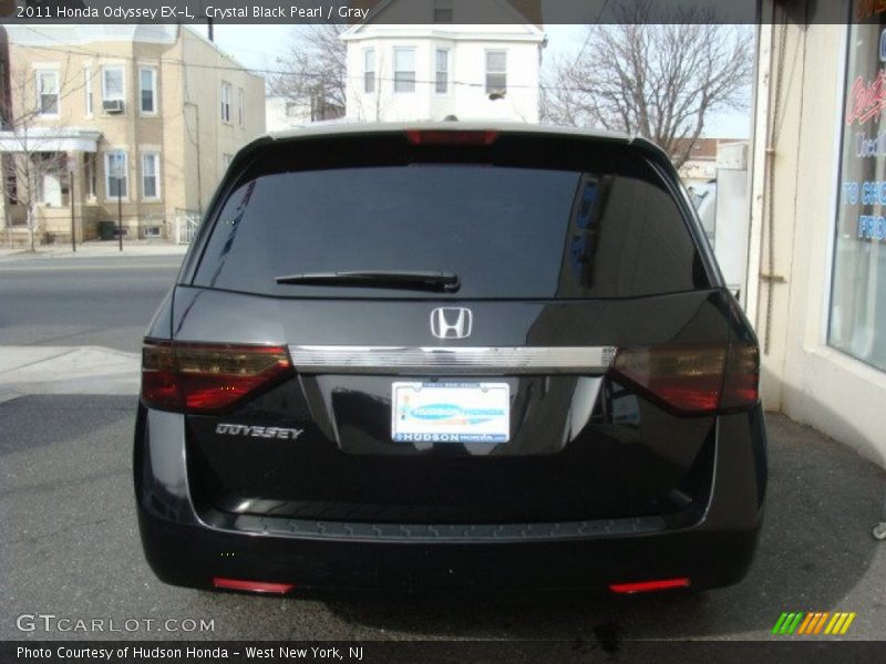 Crystal Black Pearl / Gray 2011 Honda Odyssey EX-L