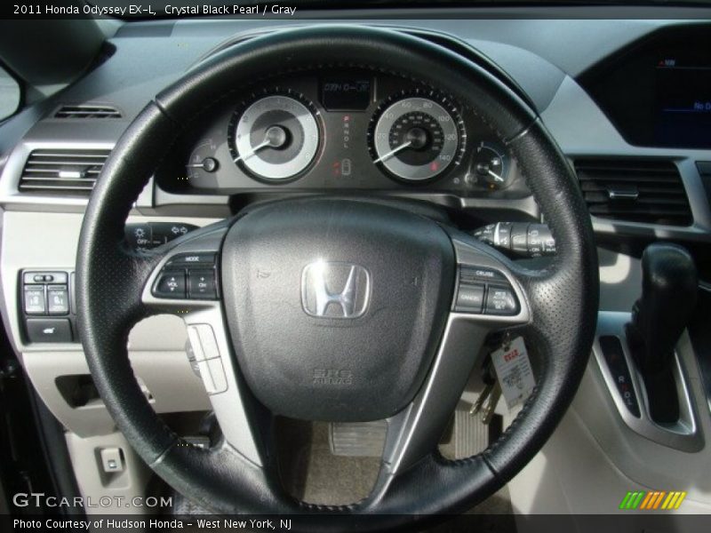 Crystal Black Pearl / Gray 2011 Honda Odyssey EX-L