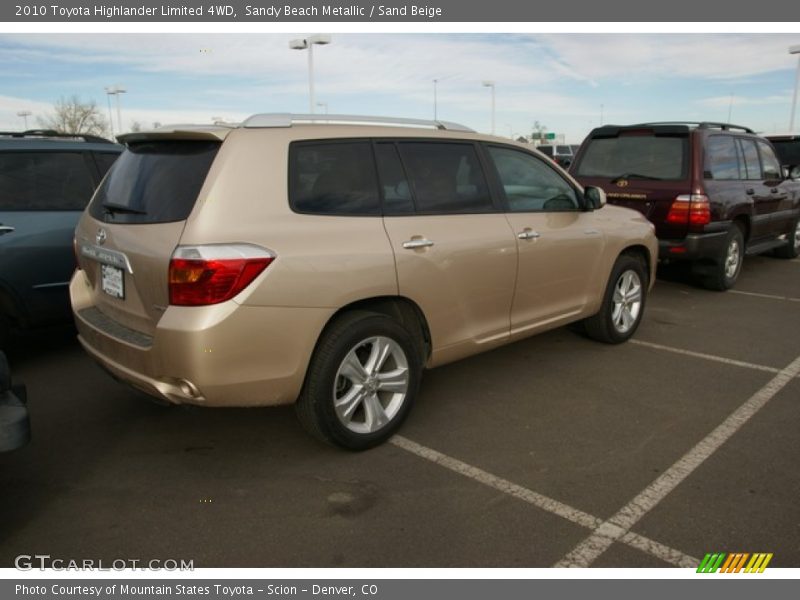 Sandy Beach Metallic / Sand Beige 2010 Toyota Highlander Limited 4WD