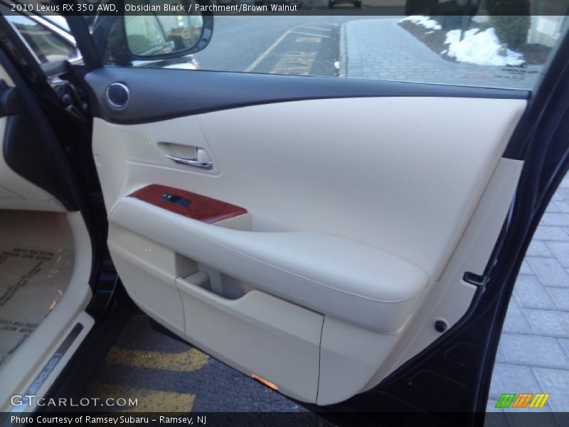 Obsidian Black / Parchment/Brown Walnut 2010 Lexus RX 350 AWD