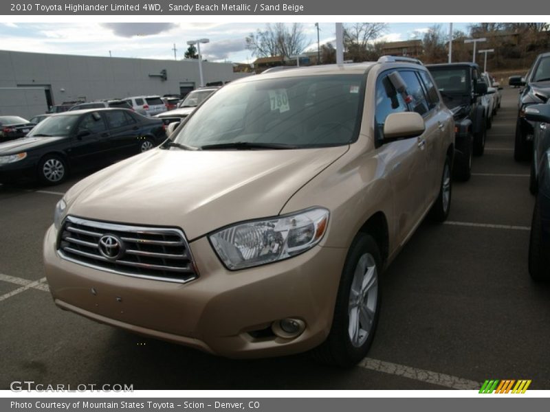 Sandy Beach Metallic / Sand Beige 2010 Toyota Highlander Limited 4WD