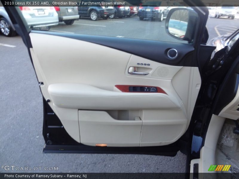 Obsidian Black / Parchment/Brown Walnut 2010 Lexus RX 350 AWD