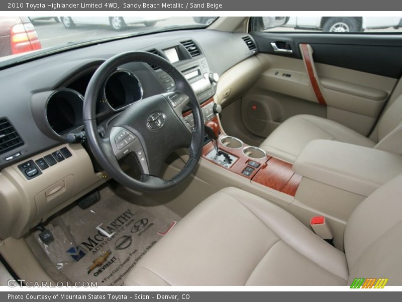 Sandy Beach Metallic / Sand Beige 2010 Toyota Highlander Limited 4WD
