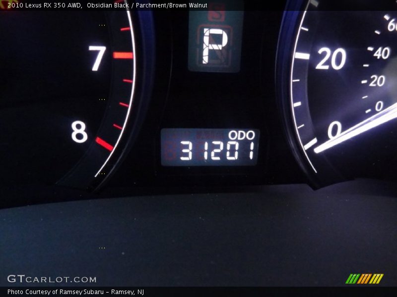 Obsidian Black / Parchment/Brown Walnut 2010 Lexus RX 350 AWD