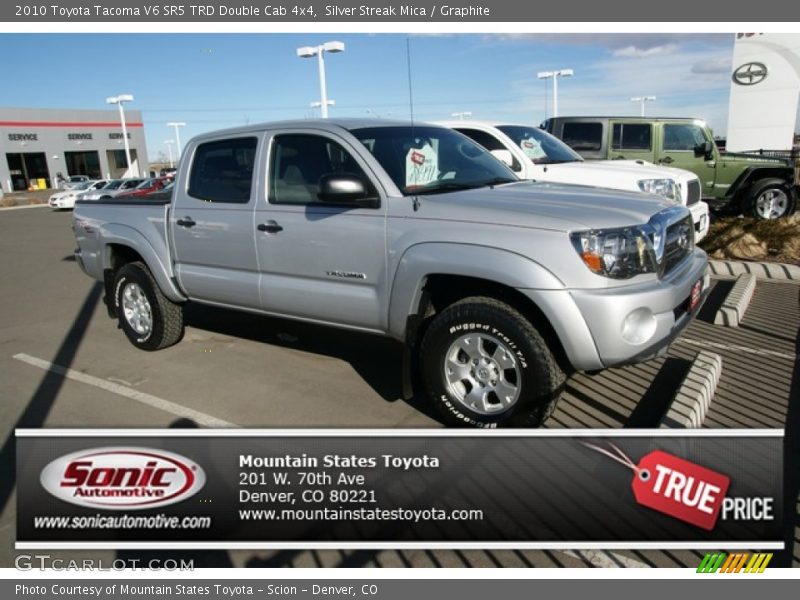 Silver Streak Mica / Graphite 2010 Toyota Tacoma V6 SR5 TRD Double Cab 4x4