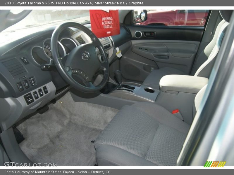 Silver Streak Mica / Graphite 2010 Toyota Tacoma V6 SR5 TRD Double Cab 4x4