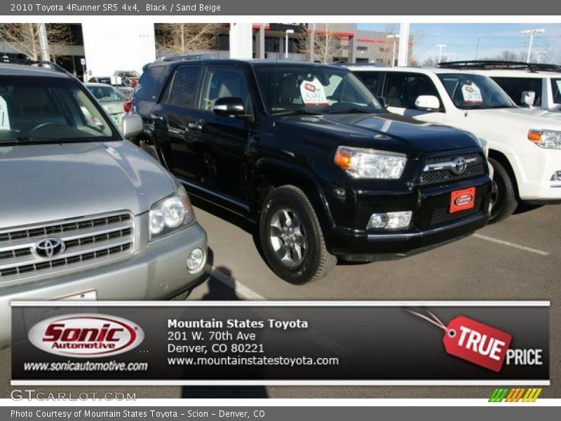 Black / Sand Beige 2010 Toyota 4Runner SR5 4x4