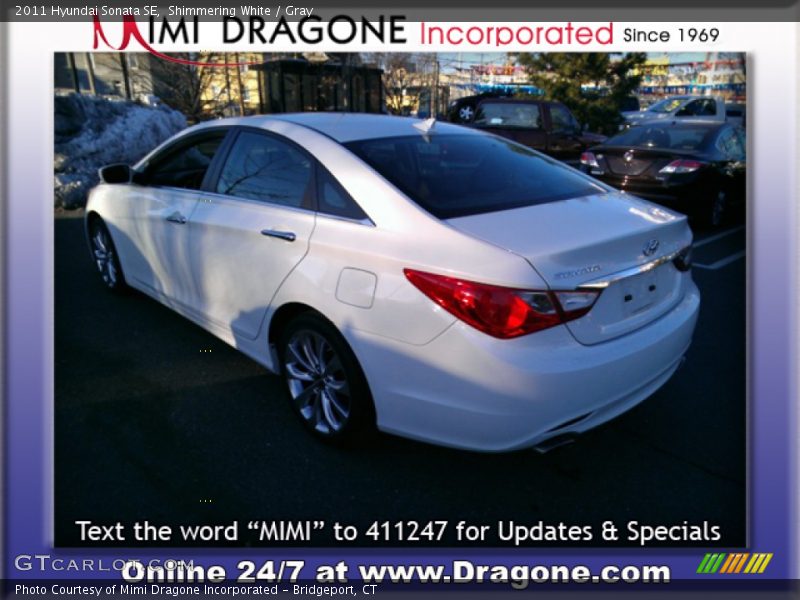 Shimmering White / Gray 2011 Hyundai Sonata SE