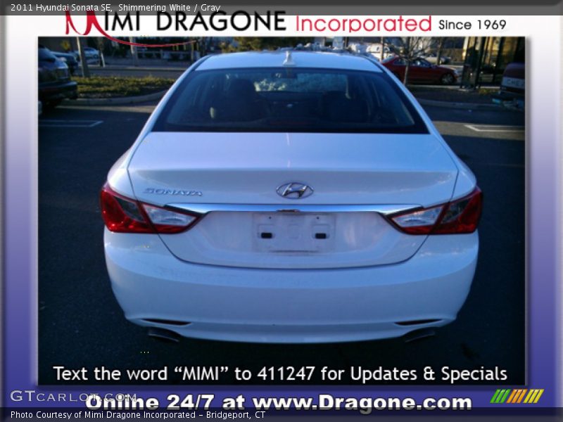 Shimmering White / Gray 2011 Hyundai Sonata SE