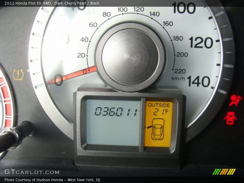 Dark Cherry Pearl / Black 2011 Honda Pilot EX 4WD
