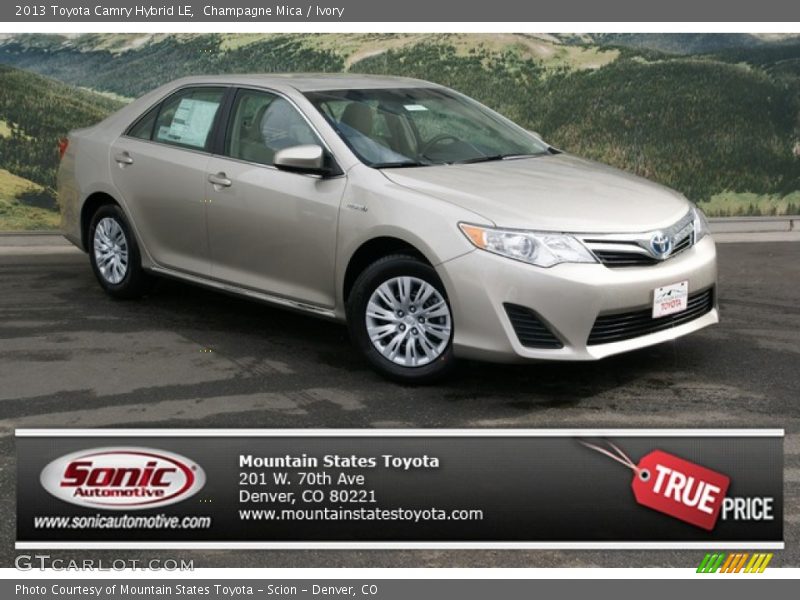 Champagne Mica / Ivory 2013 Toyota Camry Hybrid LE