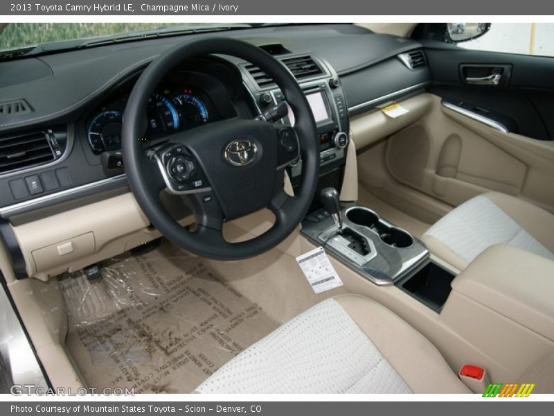 Champagne Mica / Ivory 2013 Toyota Camry Hybrid LE
