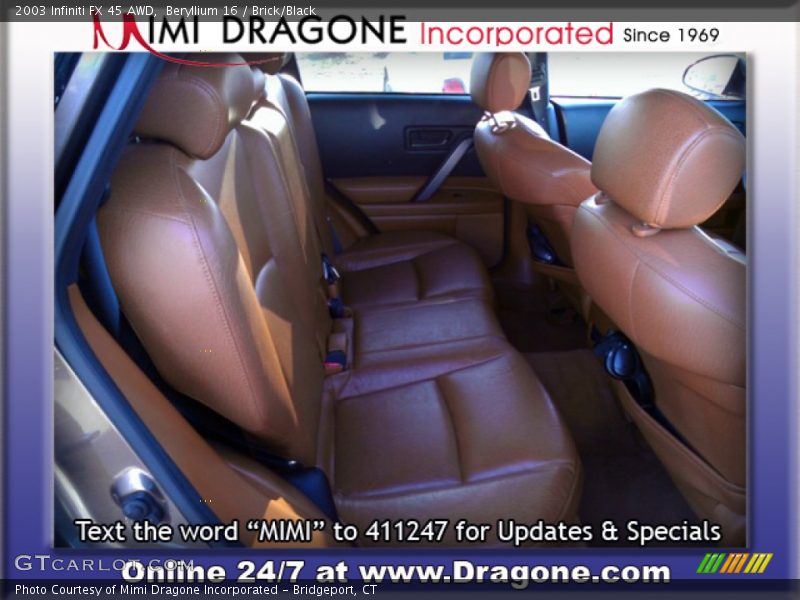 Beryllium 16 / Brick/Black 2003 Infiniti FX 45 AWD