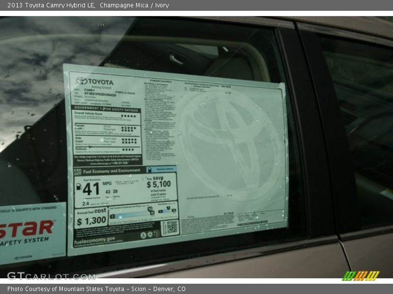 Champagne Mica / Ivory 2013 Toyota Camry Hybrid LE