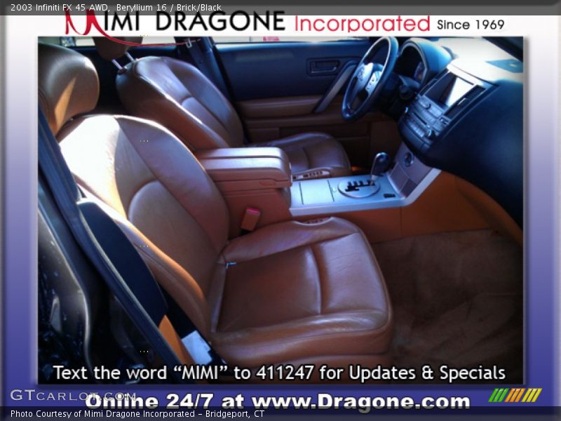 Beryllium 16 / Brick/Black 2003 Infiniti FX 45 AWD